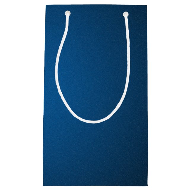 Cool Blue-Black Grainy Vignette Small Gift Bag (Front)