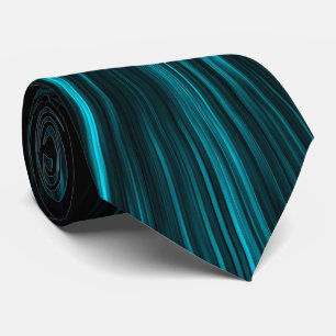 Cool Blue black Hypergalaxy Abstract Lines Tie