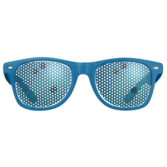 Cool Blue Bowling Ball Party Shades (Front)