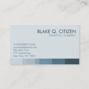 Cool Blue Colour Bar Business Card
