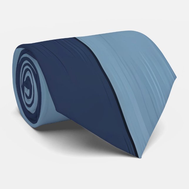 Cool Blue Denim Print Neck Tie (Rolled)