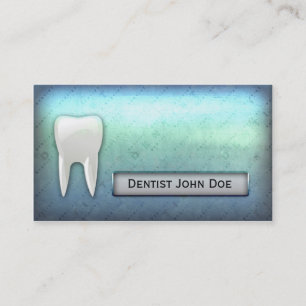 Cool blue dentist dental office business card