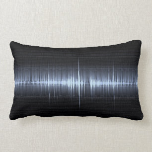 Cool Blue Electrocardiogram Cardiologist Men's Lumbar Cushion