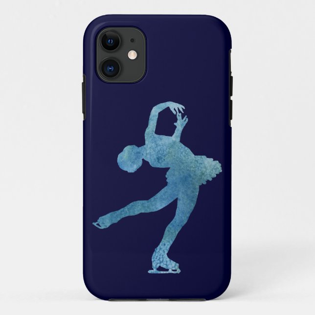 Cool Blue Figure Skater Case-Mate iPhone Case (Back)