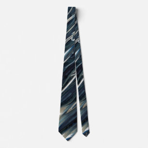 Cool Blue Flame Striped Tie