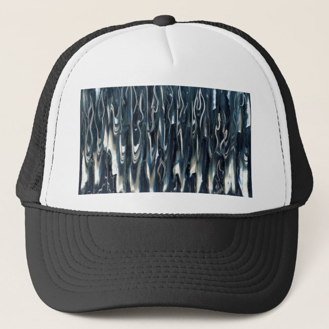 Cool Blue Flame Trucker Hat (Front)