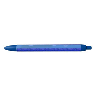 Cool Blue Geometric Stripes Ink Pen