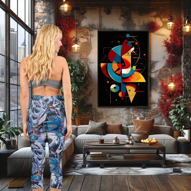 Cool Blue Graffiti Art - Dynamic Artistic Design Capri Leggings (Creator Uploaded)