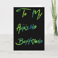 Cool Blue & Green "To my Boyfriend"