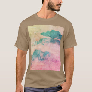 Cool Blue Grunge Watercolor Sky Landscape T-Shirt