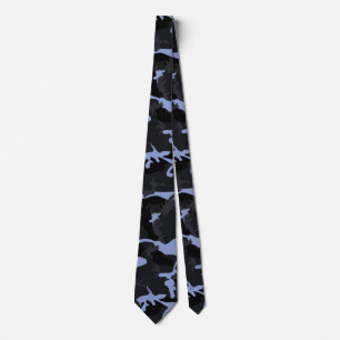 Cool Blue Highlights Camo Tie