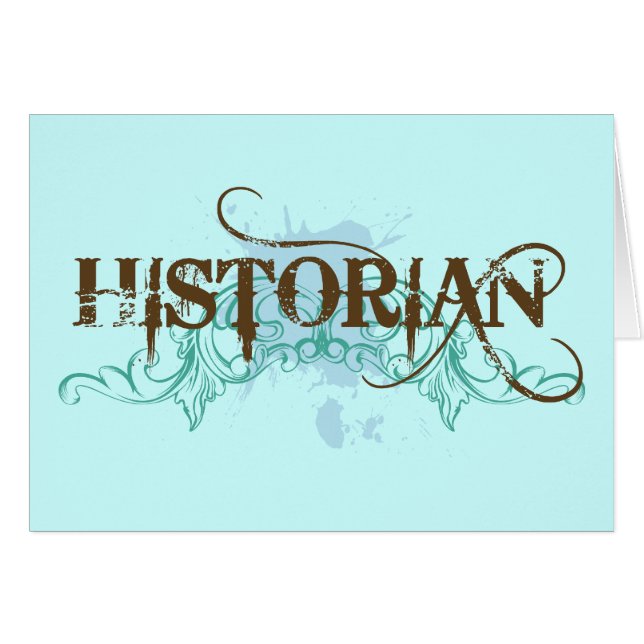 Cool Blue Historian Card (Front Horizontal)