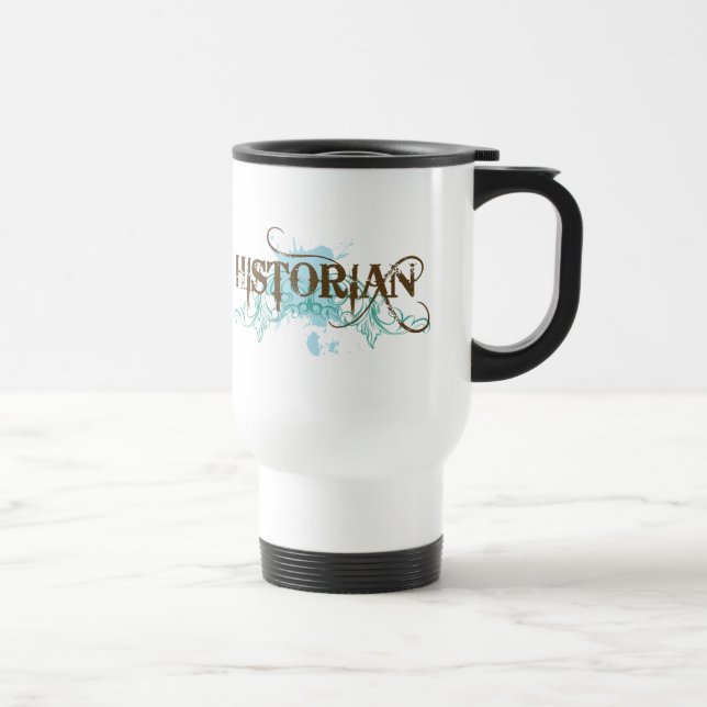 Cool Blue Historian Travel Travel Mug (Right)