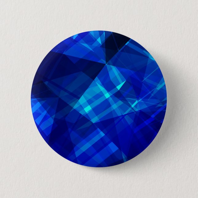Cool Blue Ice Geometric Pattern 6 Cm Round Badge (Front)