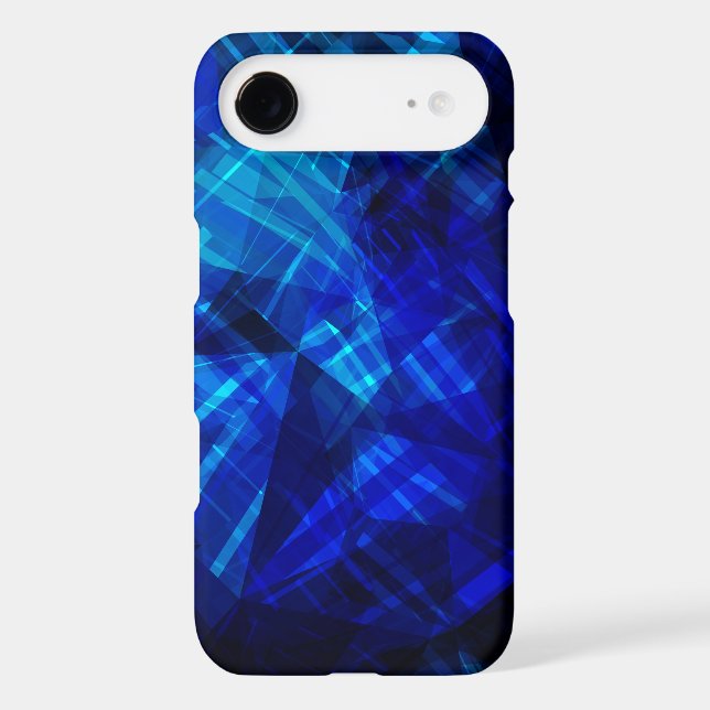 Cool Blue Ice Geometric Pattern Case-Mate iPhone Case (Back)