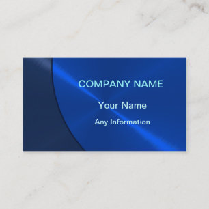 Cool Blue Luxury Metal Business Cards