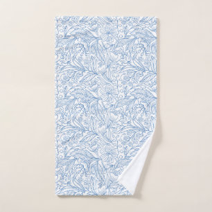 Cool Blue Minimalistic Design Sherpa Blanket Hand Towel