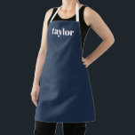 Cool Blue Modern Minimalist Trendy Personalised Apron<br><div class="desc">Introducing the Cool Blue Modern Minimalist Personalised Apron – a stylish and practical gift for women, especially mothers. This custom apron serves as a thoughtful Mother's Day gift or a unique kitchen accessory for moms who love to cook and bake. The calming blue colour adds a trendy and modern touch...</div>