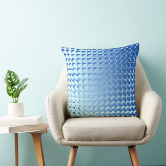 Cool Blue Multi Matrix Design Throw Pillow