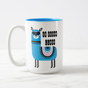 Cool Blue No Drama Llama Two-Tone Coffee Mug