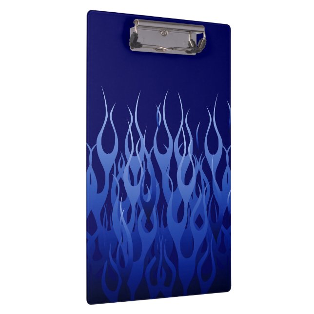Cool Blue on Blue Racing Flames Clipboard (Right)