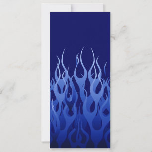 Cool Blue on Blue Racing Flames decorative