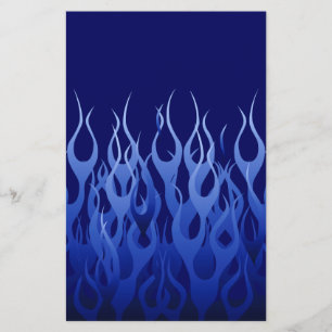Cool Blue on Blue Racing Flames decorative Flyer