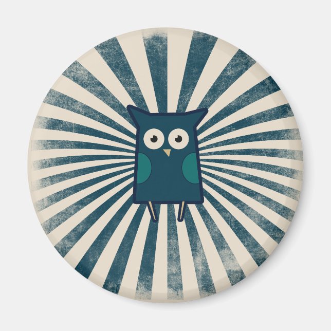 Cool Blue Owl Magnet (Front)