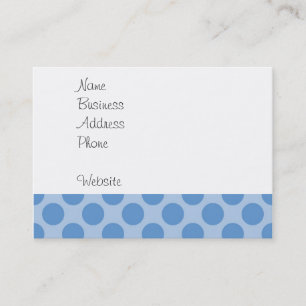 Cool Blue Polka Dots Pattern on Blue Cute Gifts Business Card