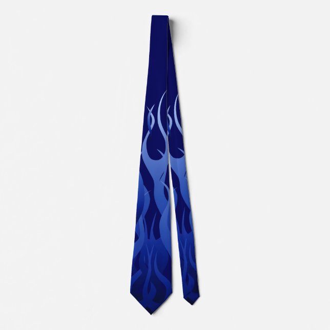 Cool Blue Racing Flames Tie (Front)