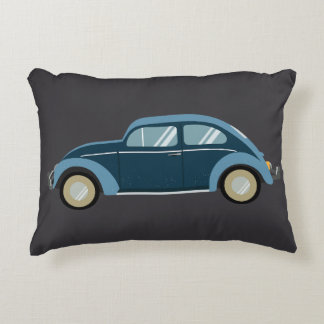 cool blue retro car with scuffs decorative cushion