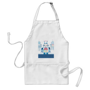 Cool Blue Robot Gifts Novelties Standard Apron