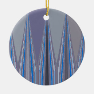 Cool Blue Seamless Design Ceramic Tree Decoration