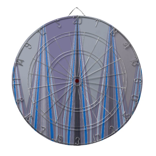 Cool Blue Seamless Design Dartboard (Front)