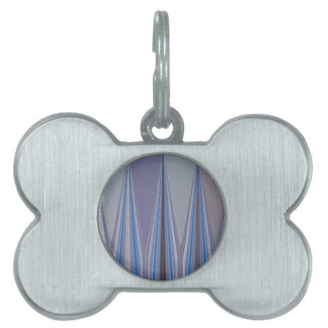 Cool Blue Seamless Design Pet Tag (Front)