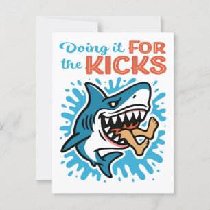 Cool Blue Shark for Kicks Postcard