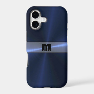 Cool Blue Shiny Stainless Steel Metal 7