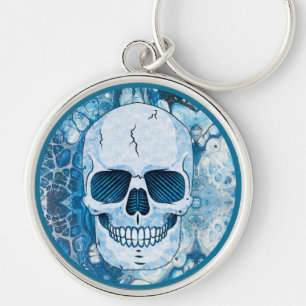 Cool Blue Skull Key Ring