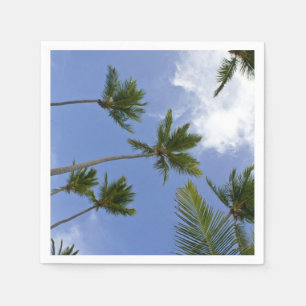 Cool Blue Sky and Palm Trees Napkin