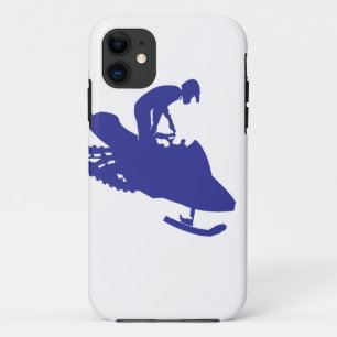 Cool Blue Snowmobiler iPhone 11 Case