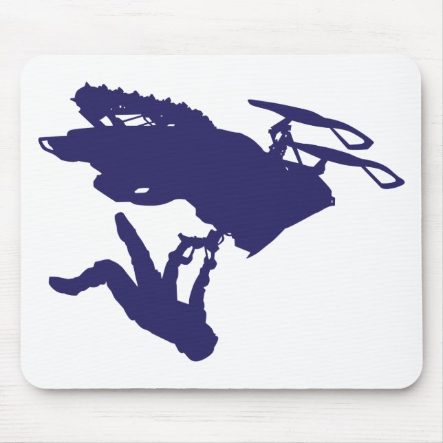 cool blue snowmobiler mouse mat (Front)