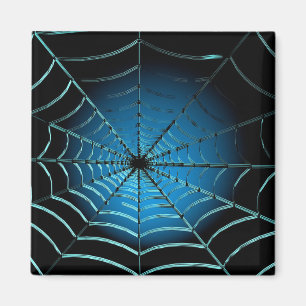 Cool Blue Spider Web Magnet