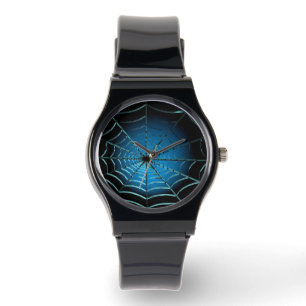 Cool Blue Spider Web Watch
