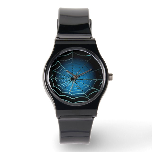 Cool Blue Spider Web Watch (Front)