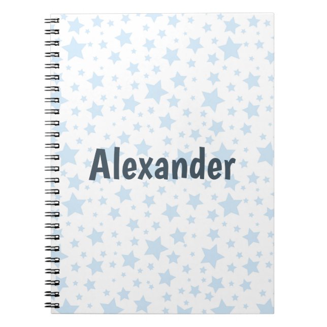 Cool Blue Stars Notebook (Front)