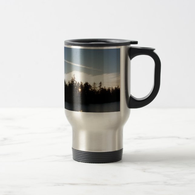 Cool Blue Sunset Travel Mug (Right)