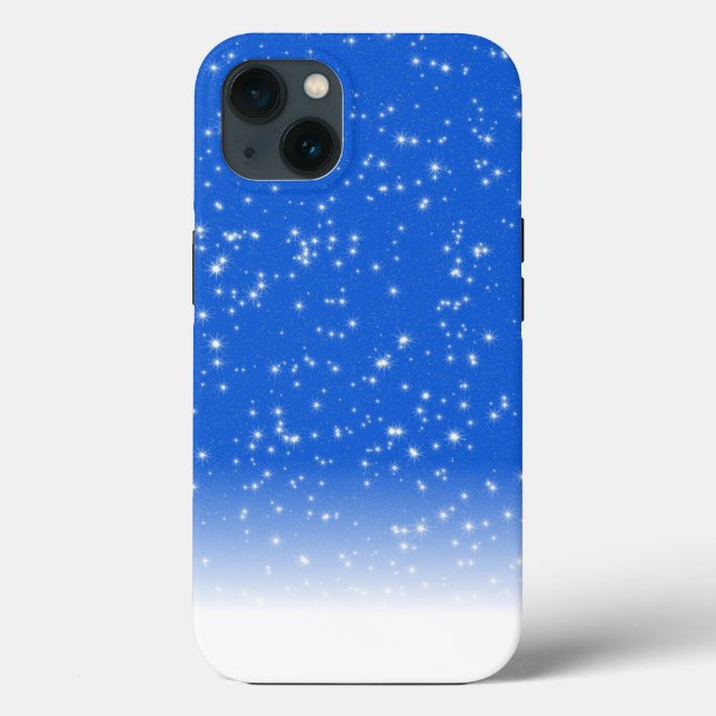 Cool Blue Texture OtterBox iPhone Case (Back)