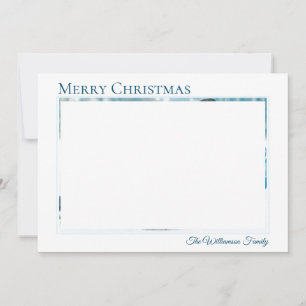 Cool Blue Themed Christmas Season Holiday Card