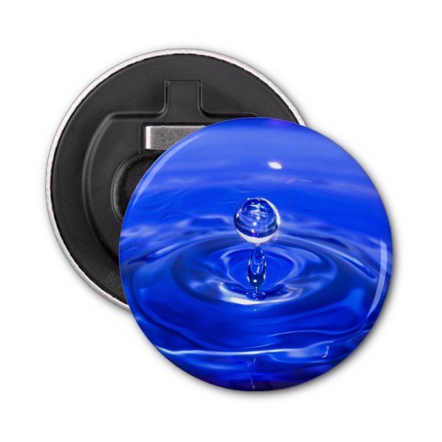 Cool Blue Water Droplet Bottle Opener (Front)