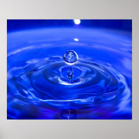 Cool Blue Water Droplet